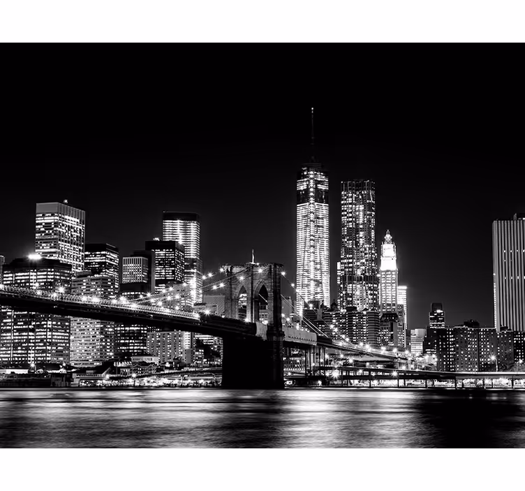 Store enrouleur gris fotomural new york est - TenStickers