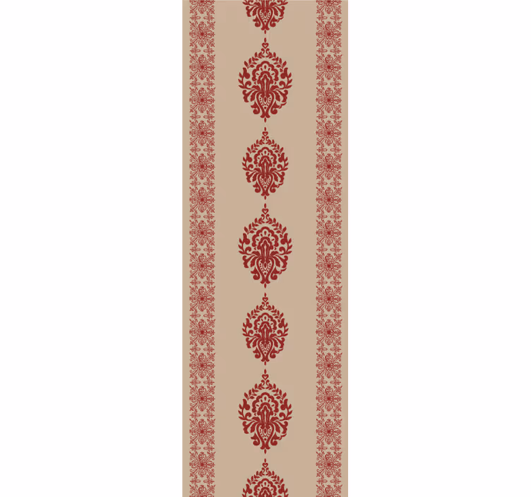 Store enrouleur vintage motifs rouges élégants - TenStickers