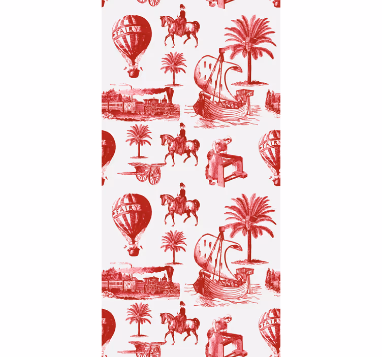 Store enrouleur vintage scènes de voyage rétro - TenStickers