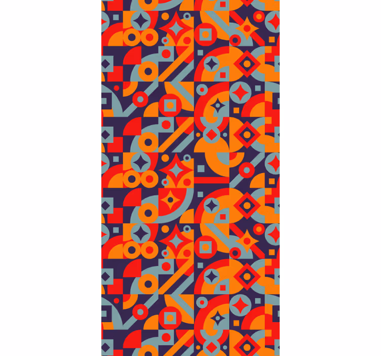 Store enrouleur vintage motifs géométriques - TenStickers