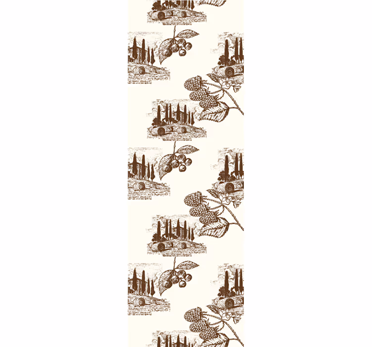 Store enrouleur vintage motif de vie campagnarde française - TenStickers