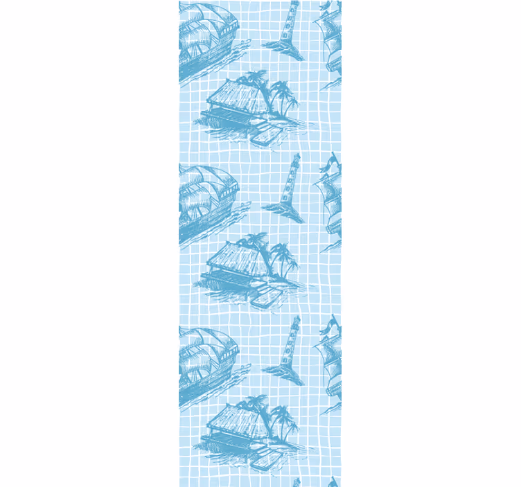 Store enrouleur vintage motif toile westwind - TenStickers