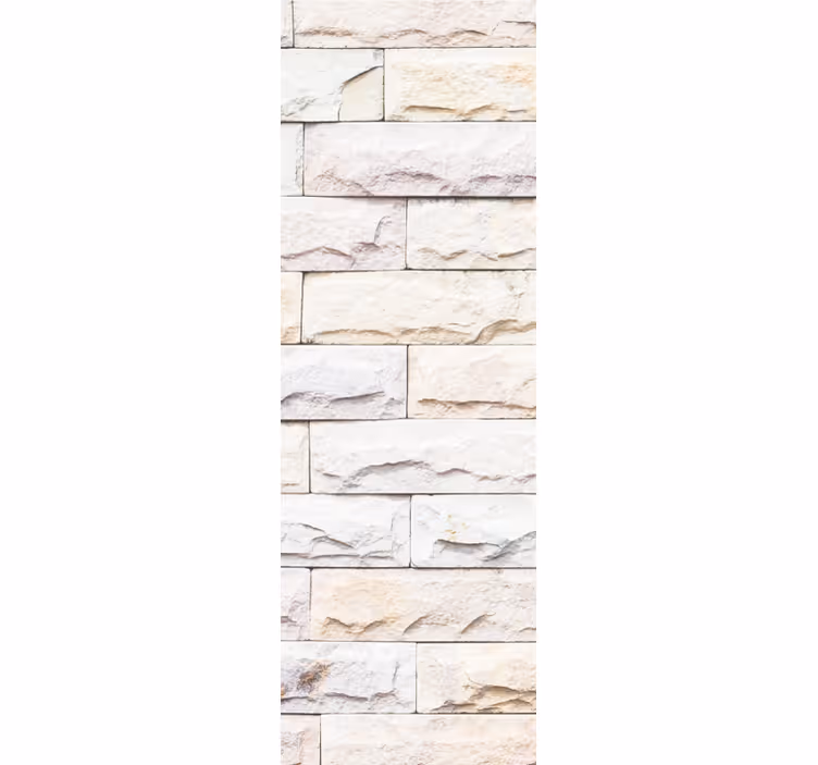 Store enrouleur vintage motif briques beige clair - TenStickers