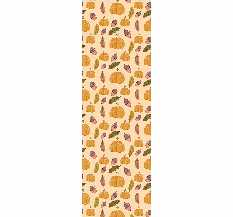 Store enrouleur vintage citrouilles et feuilles - TenStickers
