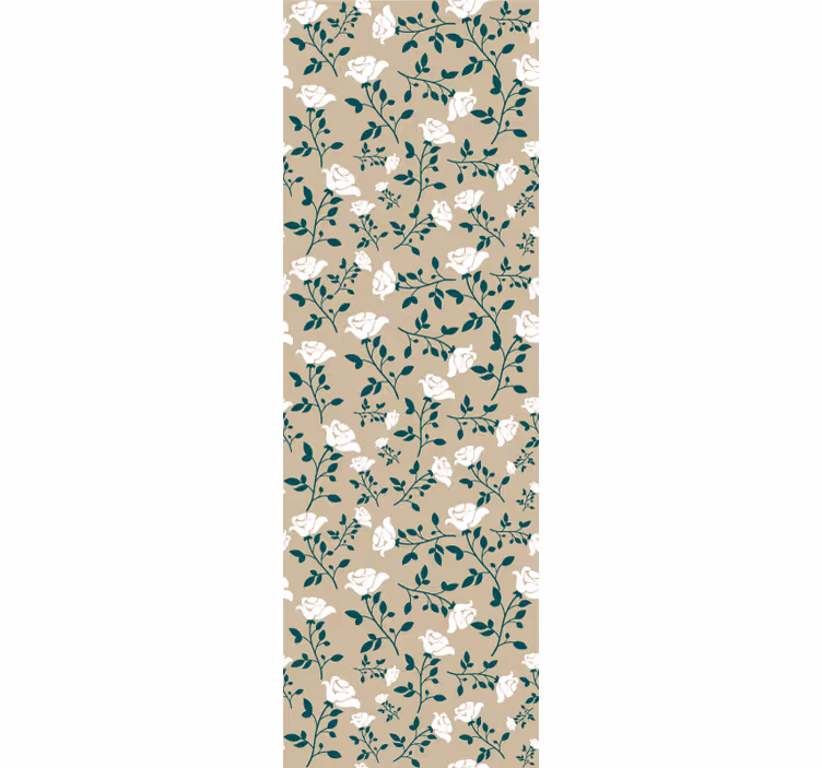 Store enrouleur vintage motif rose blanc - TenStickers