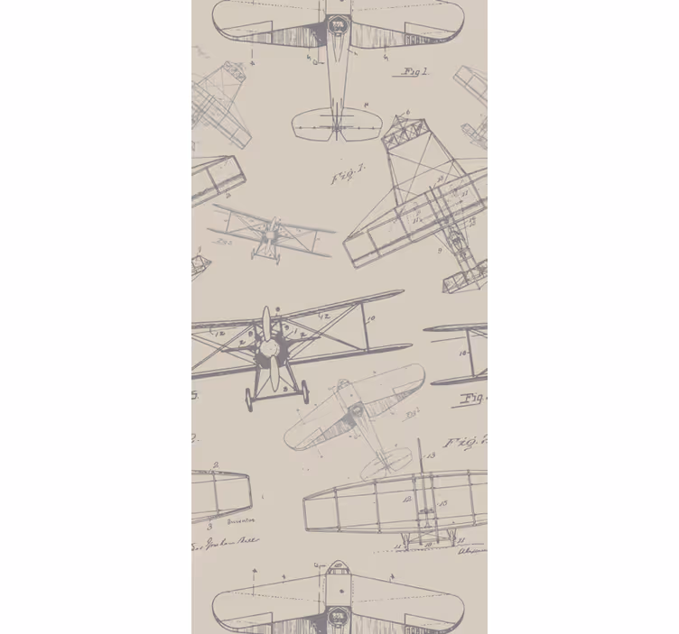 Store enrouleur vintage motif avions vintage - TenStickers