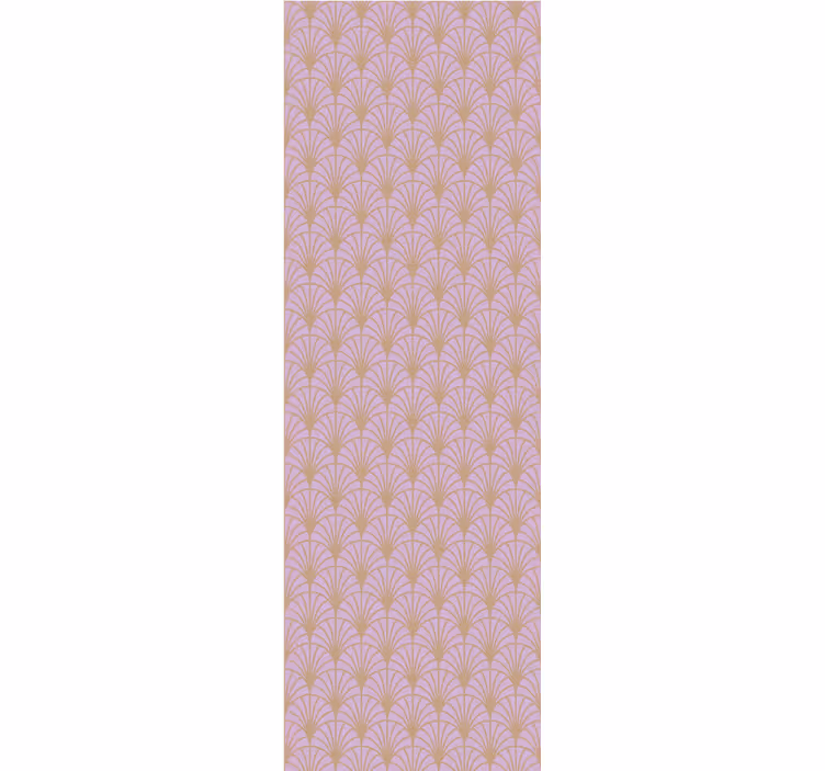 Store enrouleur vintage motif écailles rose et or - TenStickers