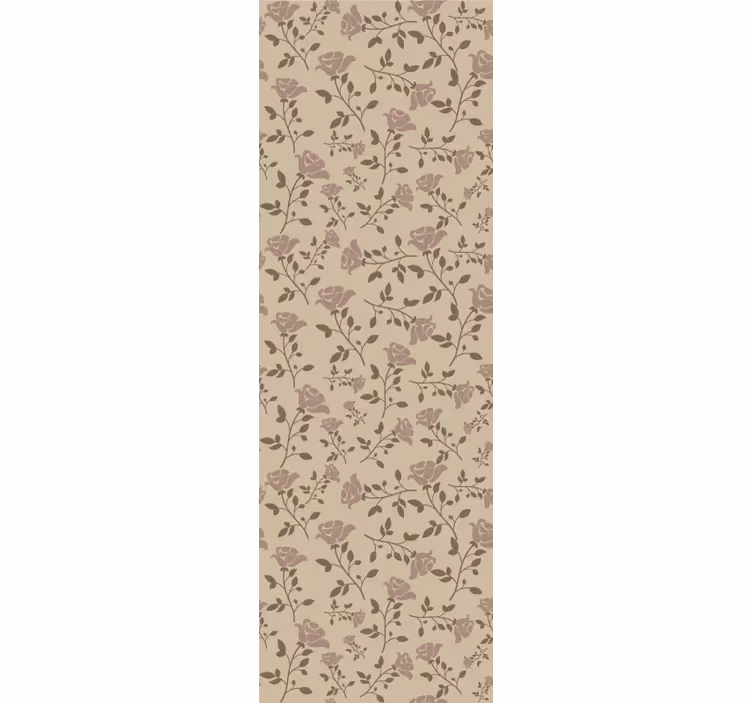 Store enrouleur vintage motif rose brun vintage - TenStickers
