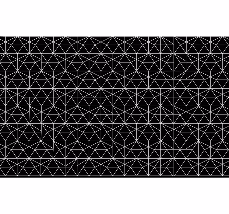 Store enrouleur noir motif étoiles rayées - TenStickers