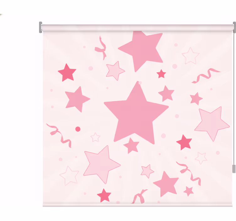 Store enrouleur rose étoiles roses géantes - TenStickers