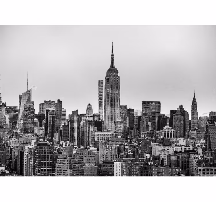 Store enrouleur salon photo de new york en noir et blanc - TenStickers