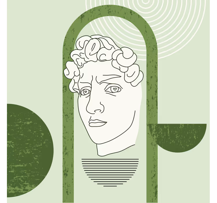 Store enrouleur salon sculpture antique tendance minimaliste - TenStickers