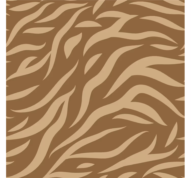 Store enrouleur salon motif peau de tigre beige et marron - TenStickers