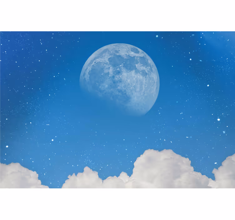 Store enrouleur salon vue sur la petite lune - TenStickers