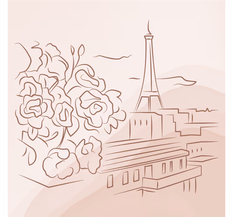 Store enrouleur salon tour eiffel minimaliste - TenStickers