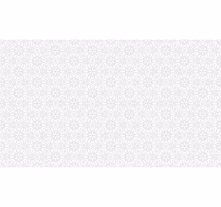 Store enrouleur blanc motif floral hydraulique - TenStickers