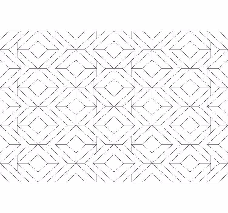 Store enrouleur blanc motif géométrique japandi - TenStickers