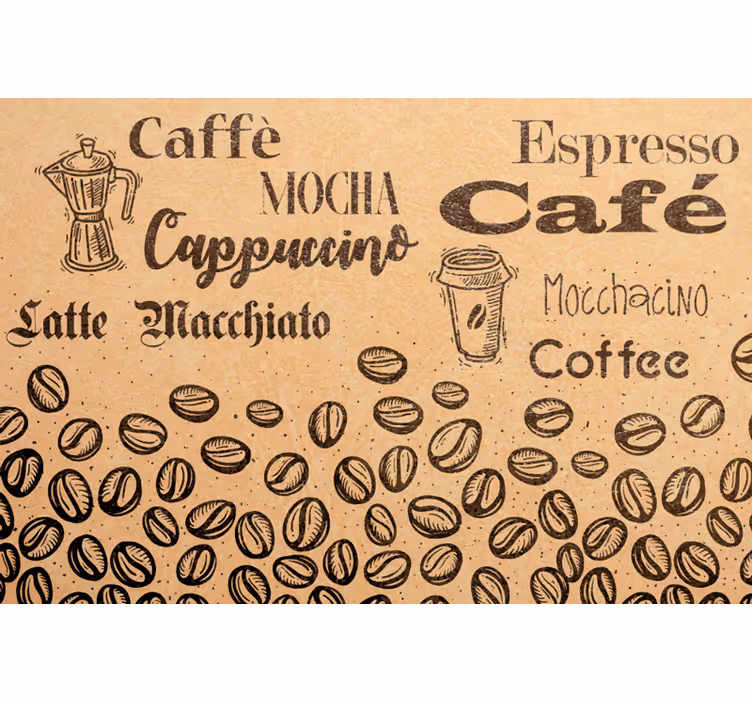 Store enrouleur beige café italien à aimer - TenStickers