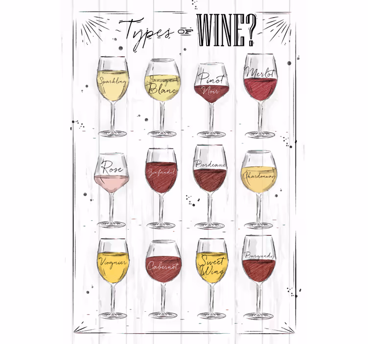 Store enrouleur chambre type de vins rouges - TenStickers