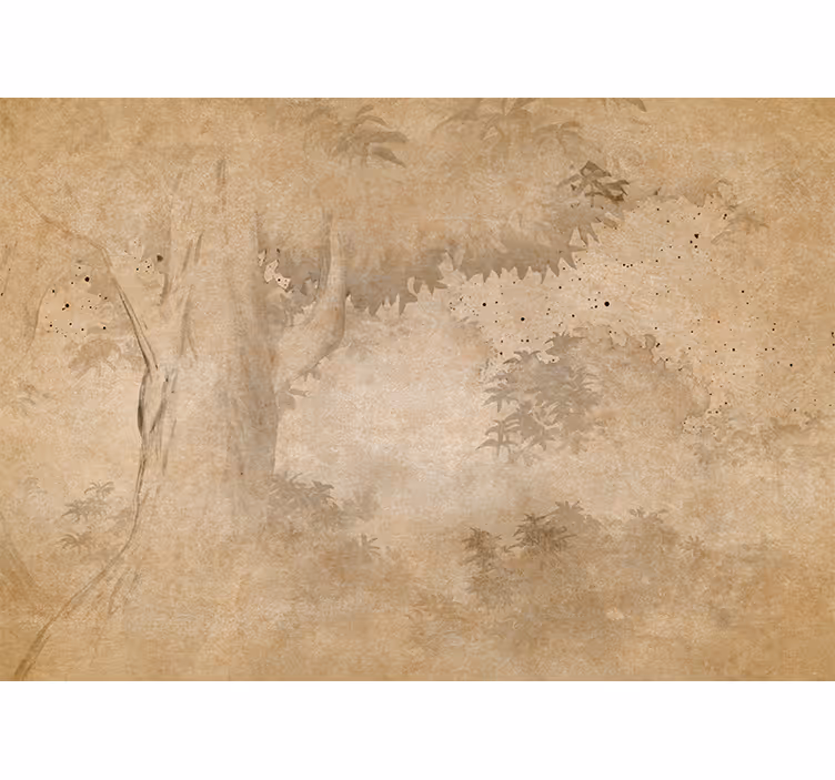 Store enrouleur beige paysage tropical vintage - TenStickers