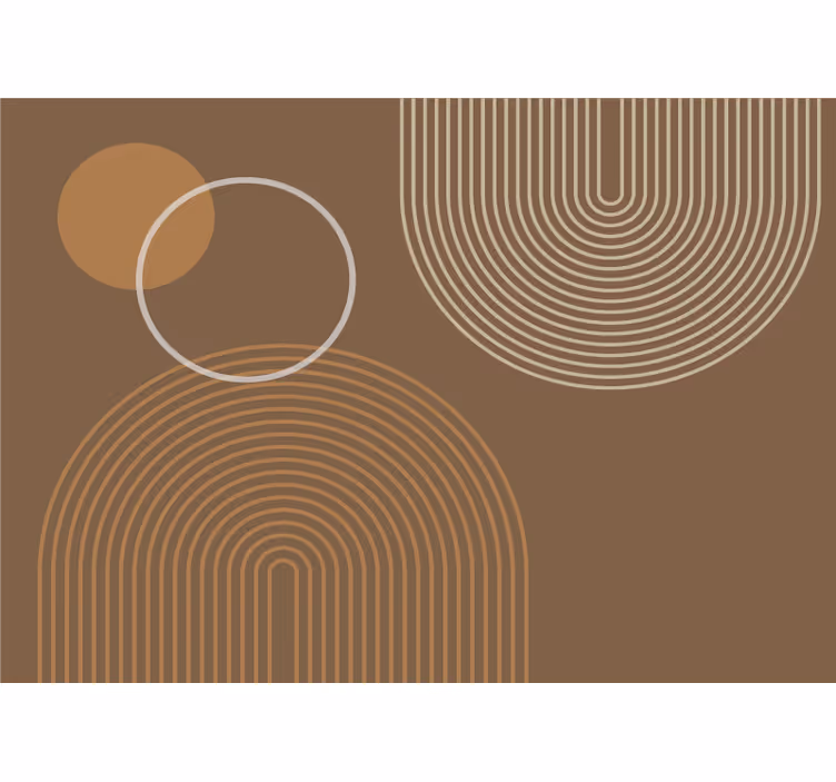 Store enrouleur beige arches géométriques chaudes - TenStickers
