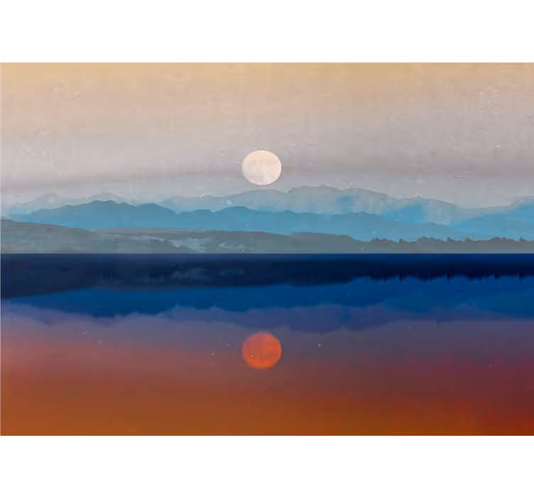 Store enrouleur chambre design lune magnifique - TenStickers
