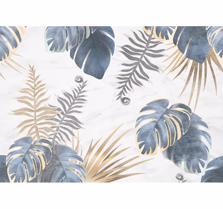 Store enrouleur chambre motifs tropicaux bleus - TenStickers