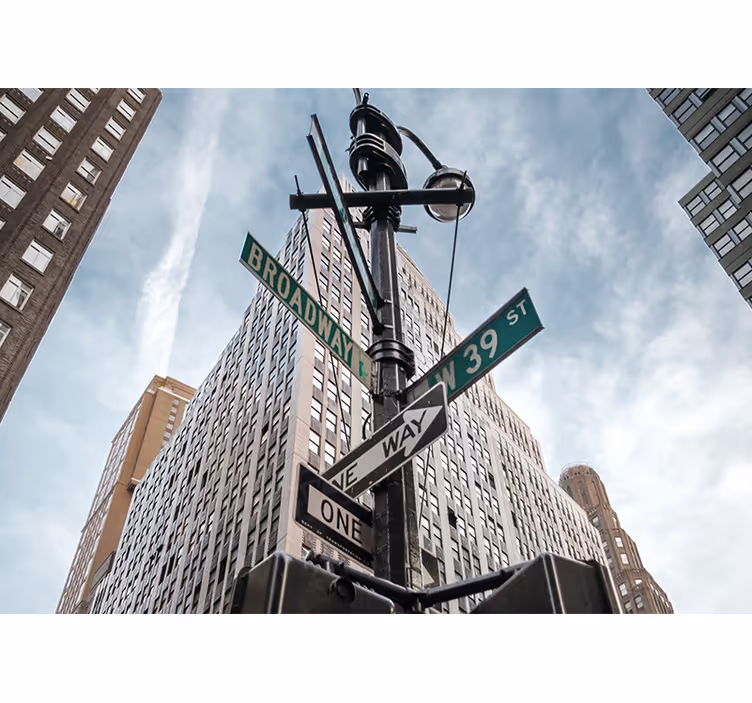 Store enrouleur chambre design vue de broadway nyc - TenStickers
