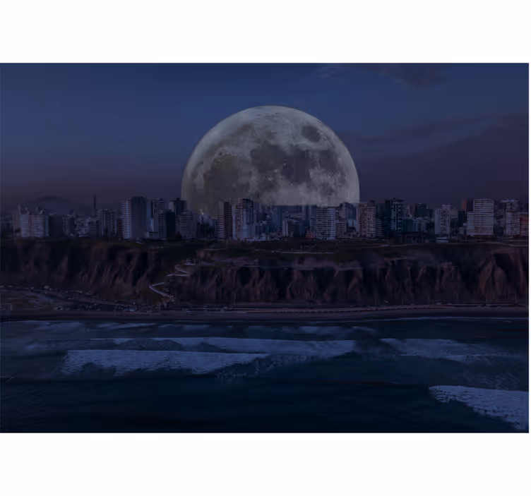 Store enrouleur chambre vues nocturnes costa verde - TenStickers