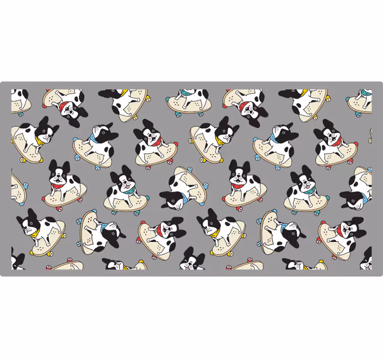 Store enrouleur gris bulldog skate - TenStickers