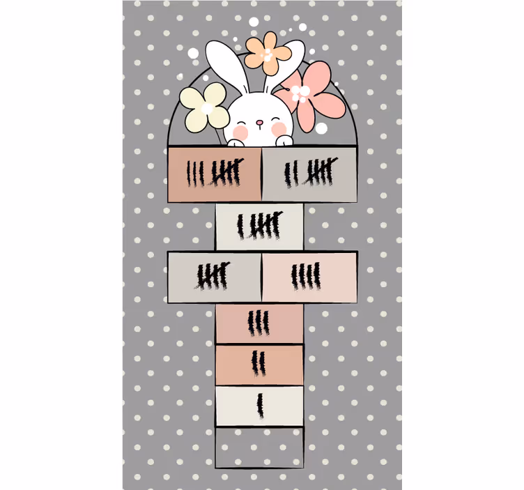 Store enrouleur gris lapin nordique en marelle - TenStickers