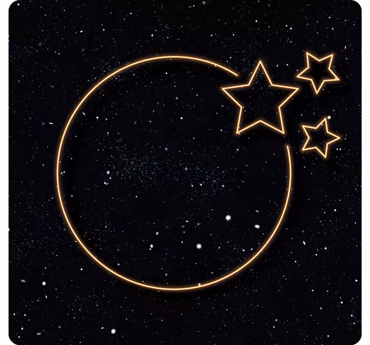 Store enrouleur gris étoiles et lune dans l'espace - TenStickers