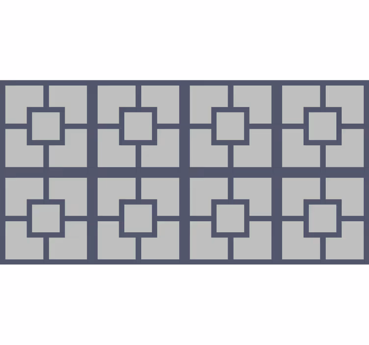 Store enrouleur gris motifs carrés hollywood-regency - TenStickers