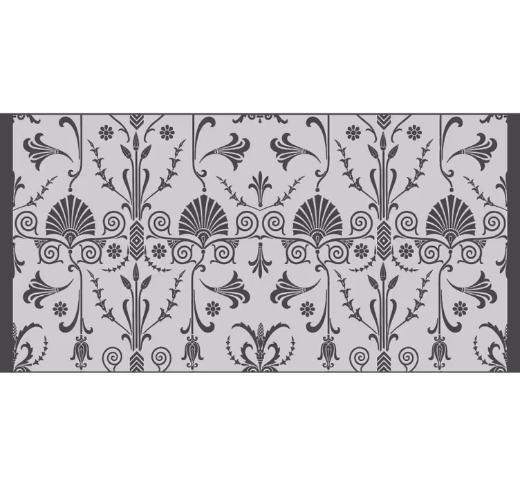 Store enrouleur gris motif floral provincial gris - TenStickers