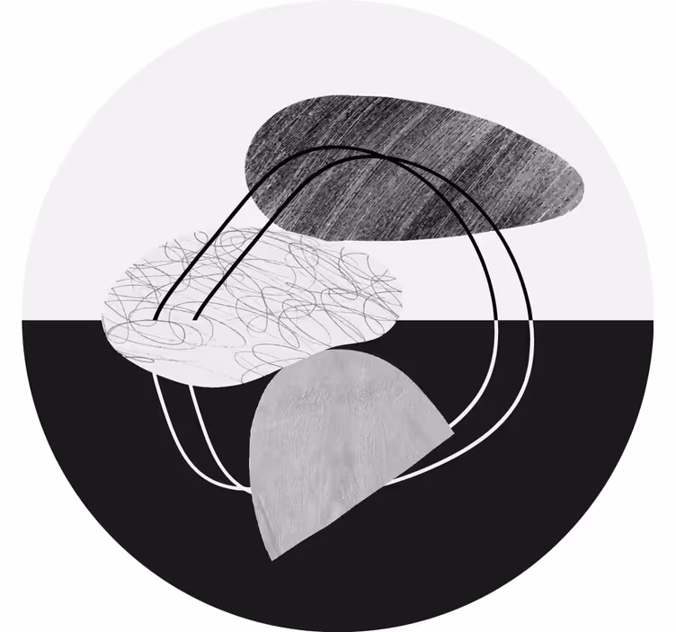 Store enrouleur gris abstraction pierre noire et blanche - TenStickers