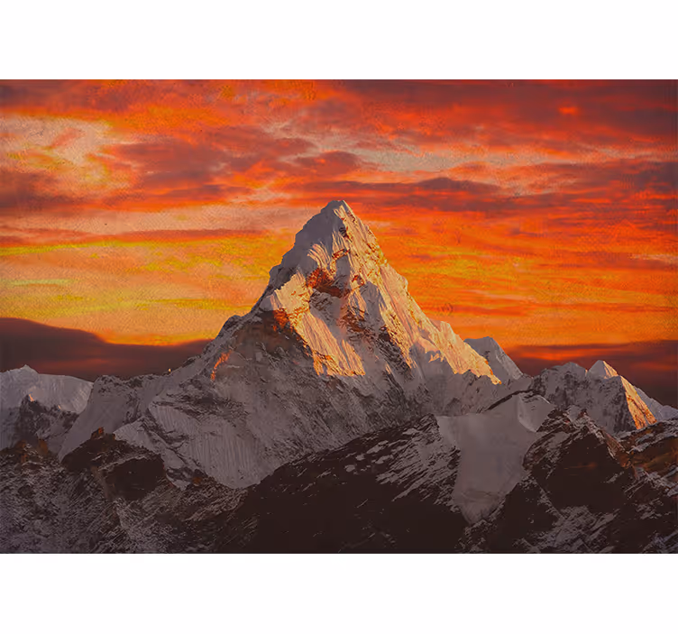Store enrouleur chambre coucher de soleil sur himalaya - TenStickers