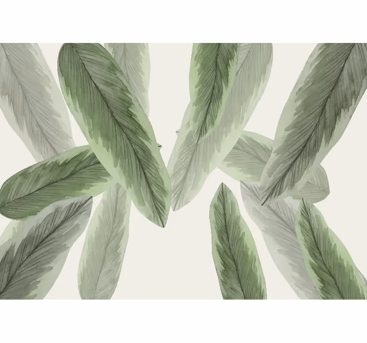 Store enrouleur chambre feuilles de bananier tropicales - TenStickers