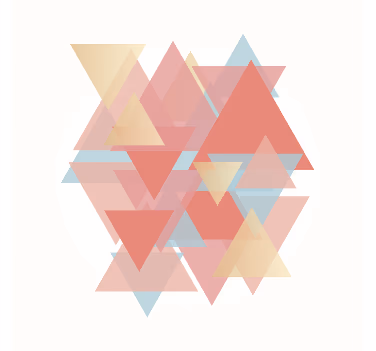 Store enrouleur salon triangles rose et doré - TenStickers