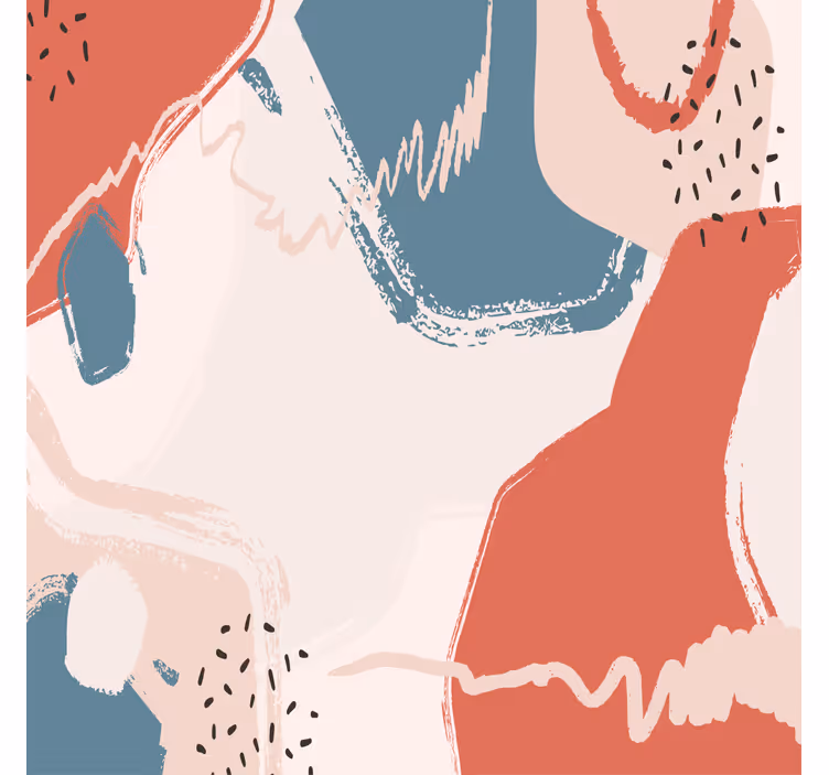 Store enrouleur salon formes d'art abstrait - TenStickers