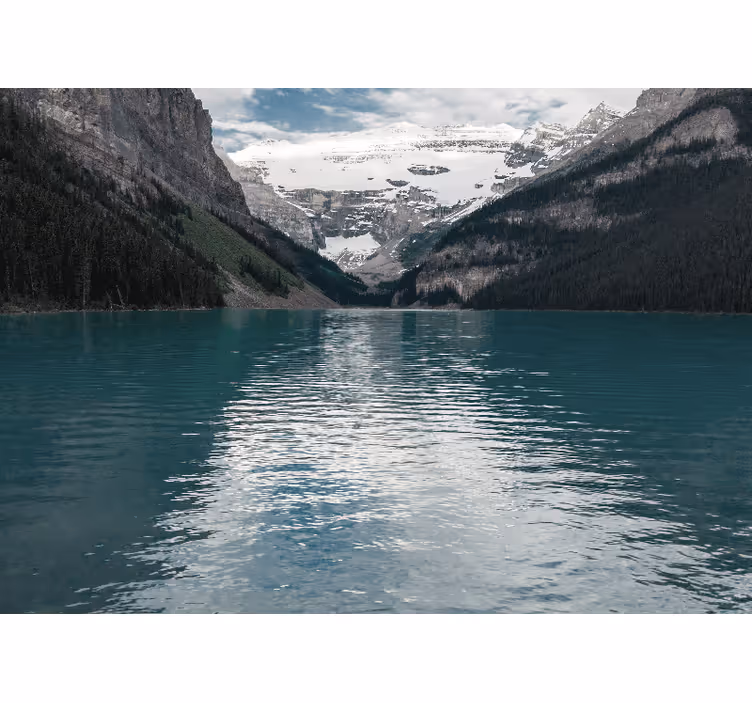 Store enrouleur salon paysage montagne 3d rivière - TenStickers