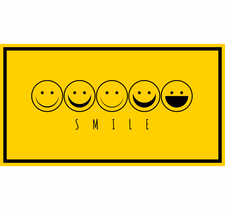 Store enrouleur chambre émoticône sourire jaune - TenStickers