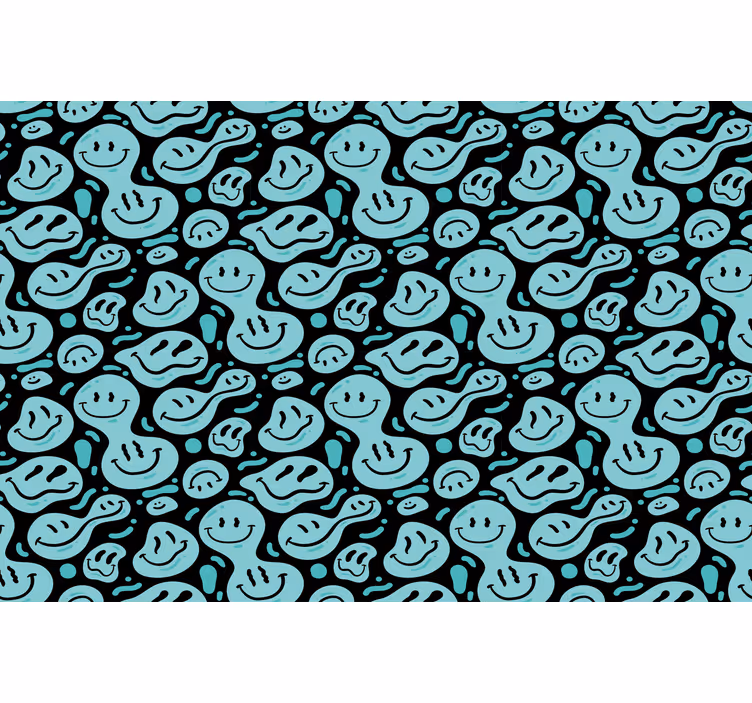 Store enrouleur chambre émoticônes sourires déformés - TenStickers