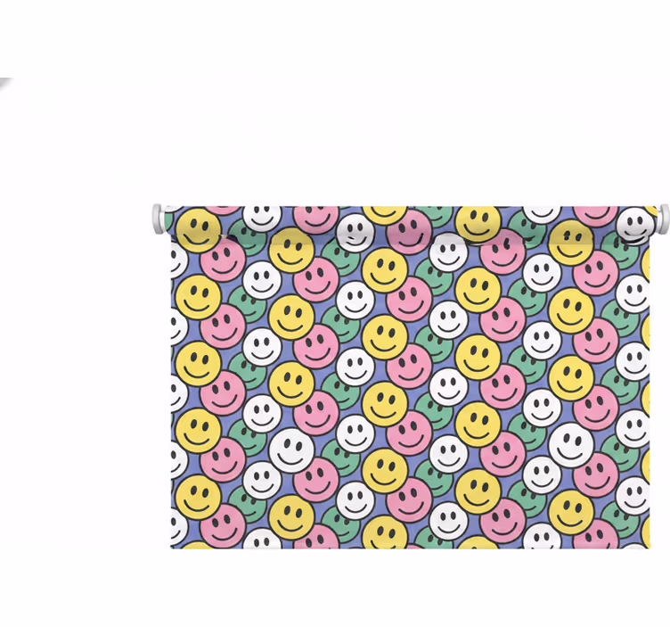 Store enrouleur chambre visages souriants pastel - TenStickers