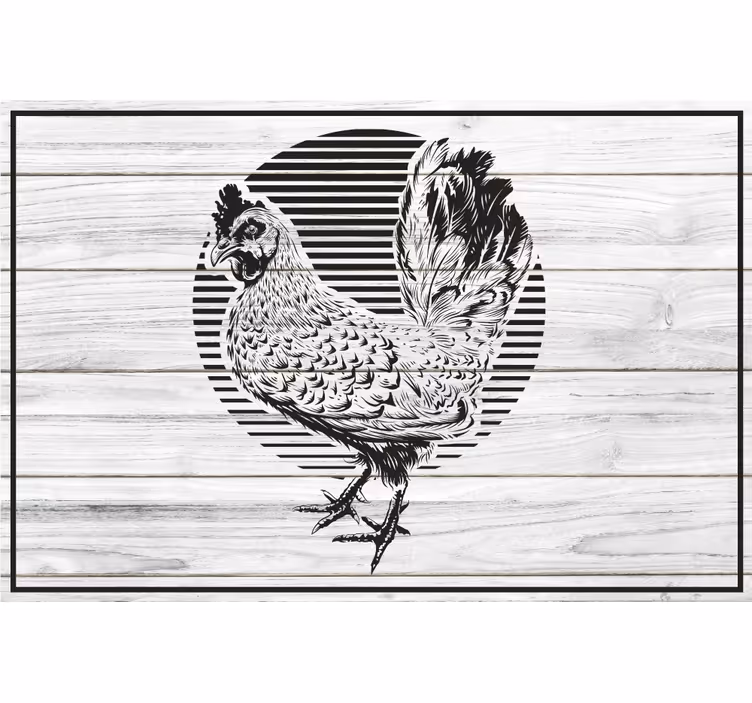 Store enrouleur chambre poussin sur planches en bois - TenStickers