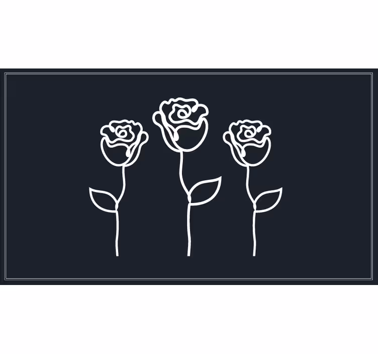 Store enrouleur chambre illustration de roses minimalistes - TenStickers