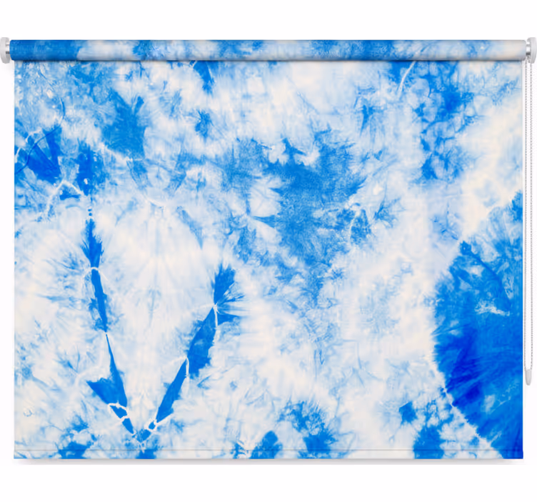 Store enrouleur chambre tie and dye bleu et blanc - TenStickers