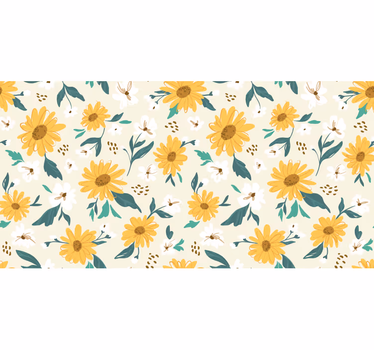 Store enrouleur chambre tournesols et marguerites - TenStickers