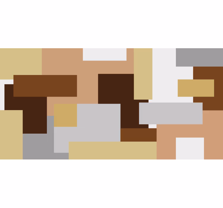 Store enrouleur chambre carrés beige nordiques - TenStickers