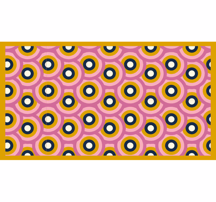 Store enrouleur chambre cercles orange 70's - TenStickers
