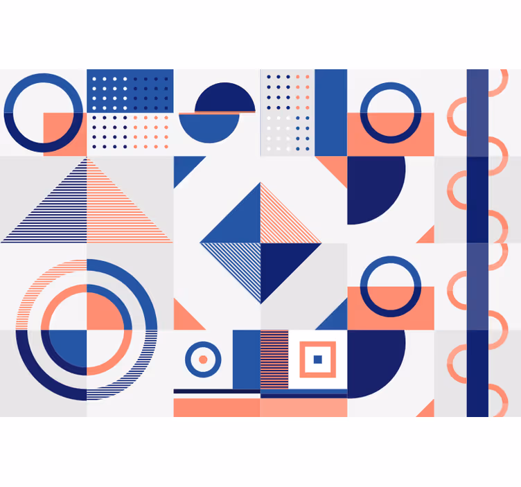 Store enrouleur chambre motif géométrique scandinave - TenStickers
